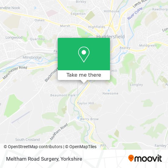 Meltham Road Surgery map