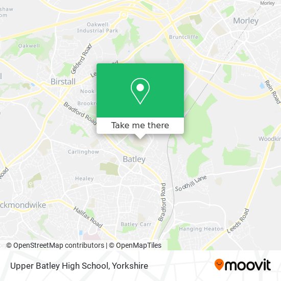 Upper Batley High School map