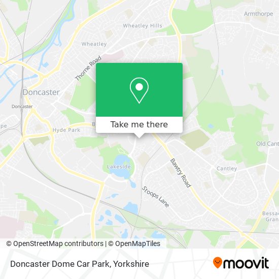 Doncaster Dome Car Park map