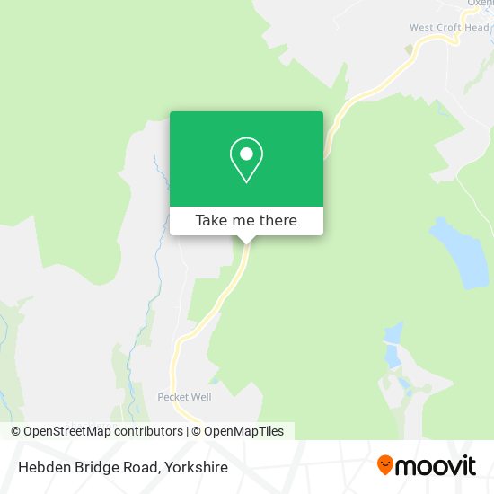Hebden Bridge Road map