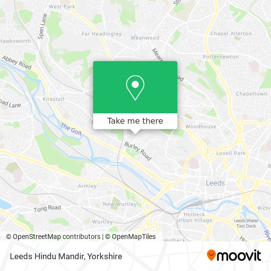 Leeds Hindu Mandir map