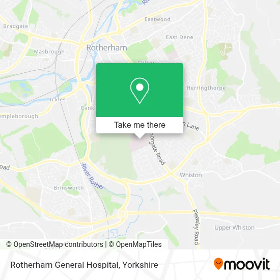 Rotherham General Hospital map