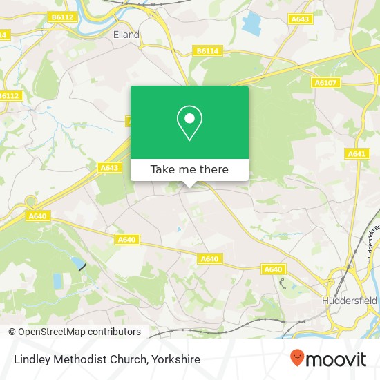 Lindley Methodist Church map