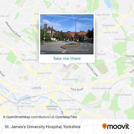 St. James's University Hospital map
