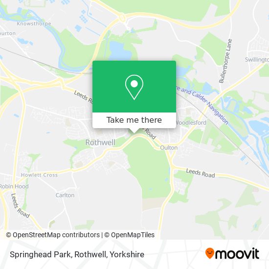 Springhead Park, Rothwell map