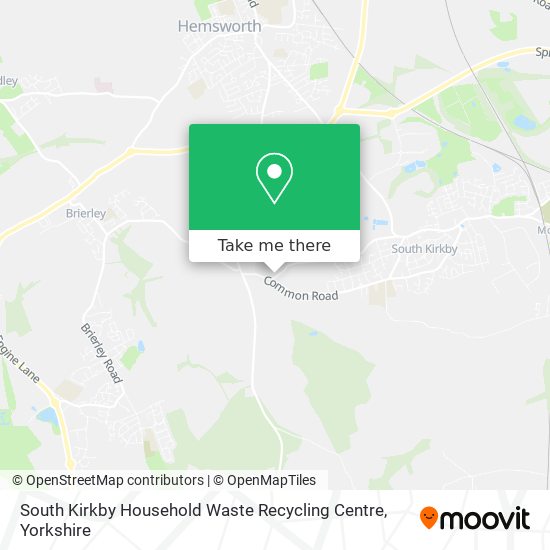 South Kirkby Household Waste Recycling Centre map