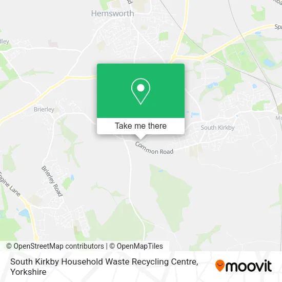 South Kirkby Household Waste Recycling Centre map