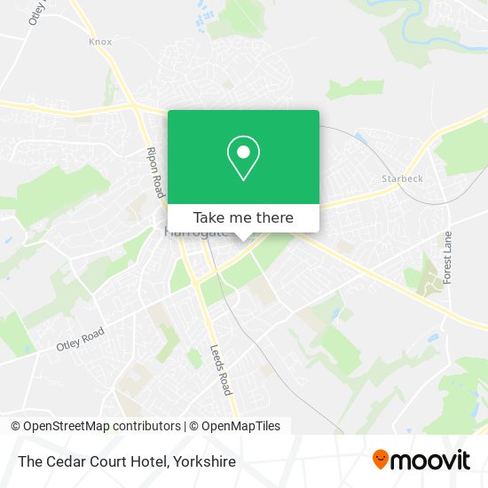 The Cedar Court Hotel map