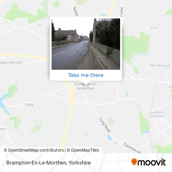 Brampton Map With Directions How To Get To Brampton-En-Le-Morthen In Thurcroft By Bus Or Light Rail?