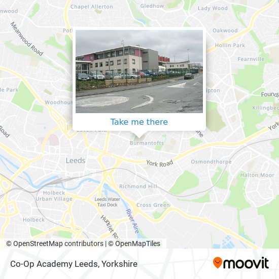 Co-Op Academy Leeds map