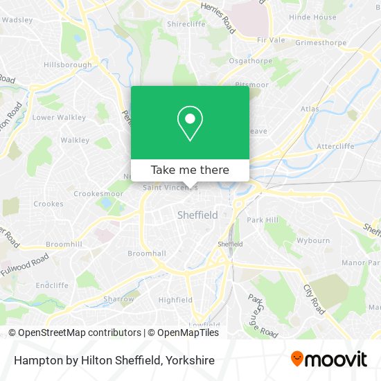 Hampton by Hilton Sheffield map