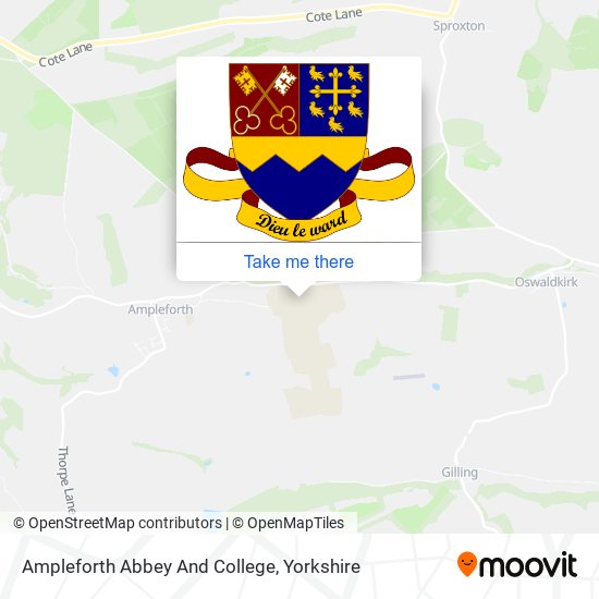 Ampleforth Abbey And College map