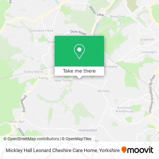 Mickley Hall Leonard Cheshire Care Home map