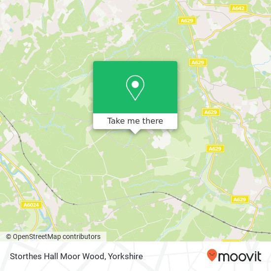 Storthes Hall Moor Wood map