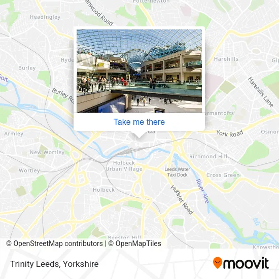 Trinity Leeds map