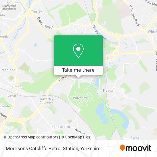 Morrisons Catcliffe Petrol Station map