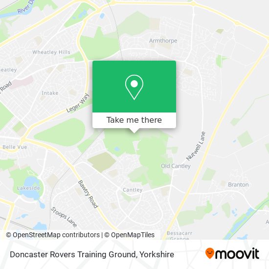 Doncaster Rovers Training Ground map