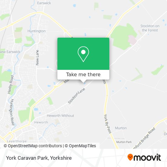 York Caravan Park map