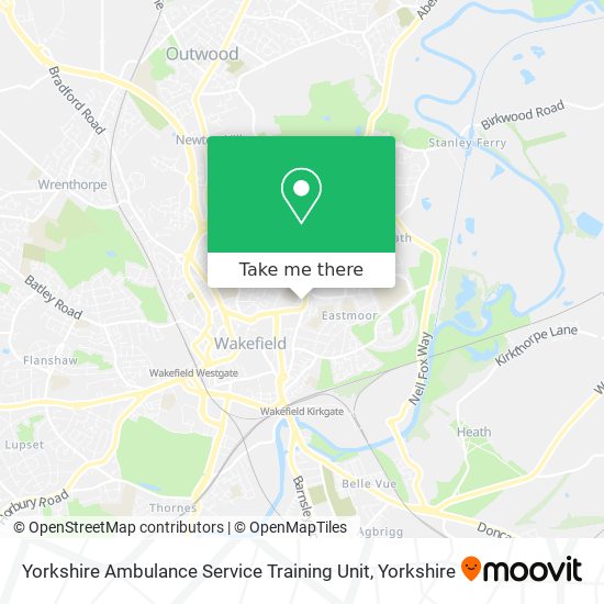 Yorkshire Ambulance Service Training Unit map