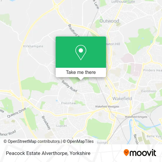 Peacock Estate Alverthorpe map