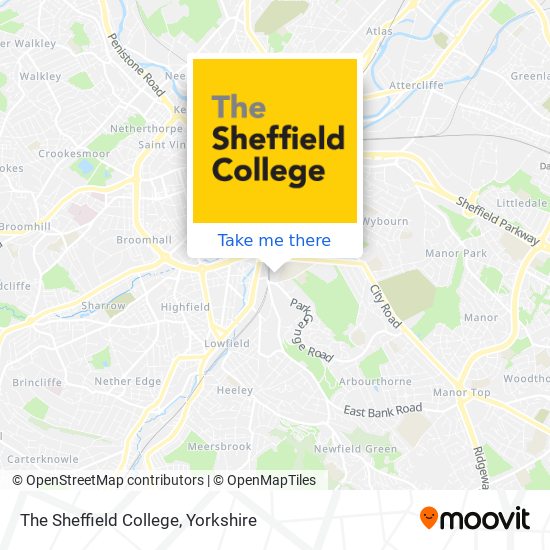 The Sheffield College map