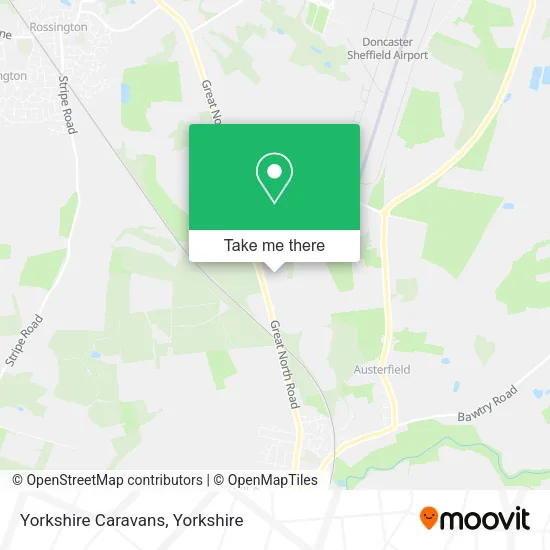 Yorkshire Caravans map