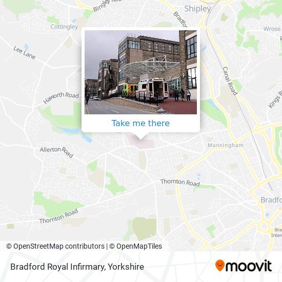 Bradford Royal Infirmary map