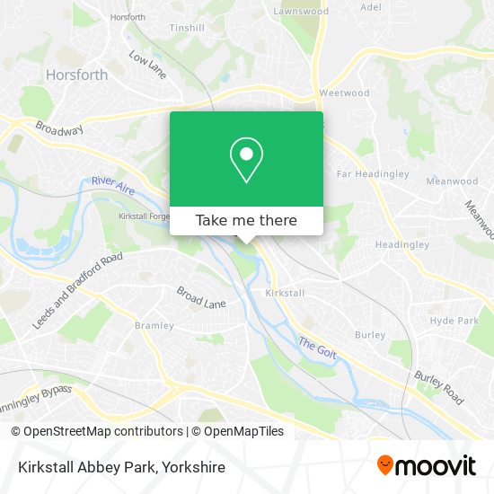 Kirkstall Abbey Park map