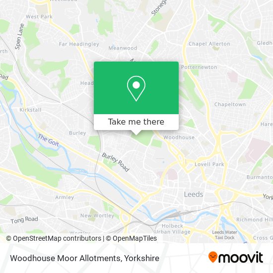 Woodhouse Moor Allotments map