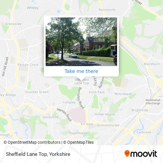 Sheffield Lane Top map