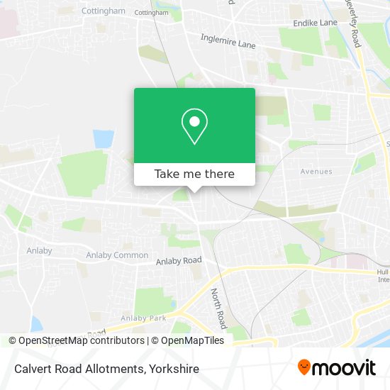Calvert Road Allotments map