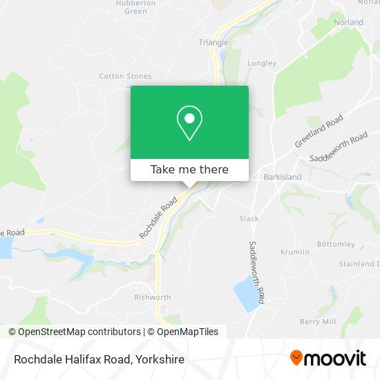 Rochdale Halifax Road map