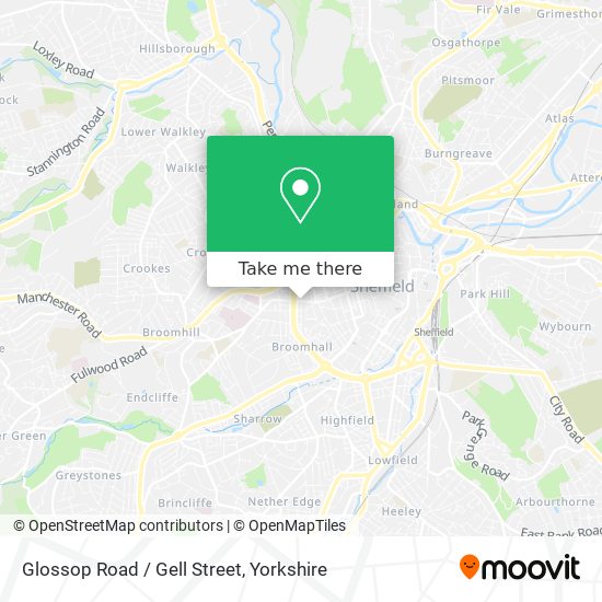 Glossop Road / Gell Street map