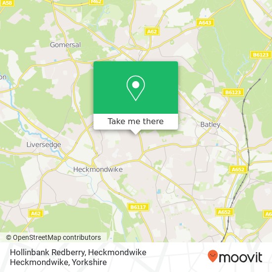 Hollinbank Redberry, Heckmondwike Heckmondwike map