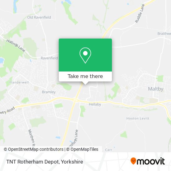 TNT Rotherham Depot map