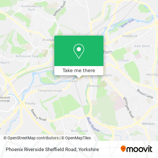 Phoenix Riverside Sheffield Road map