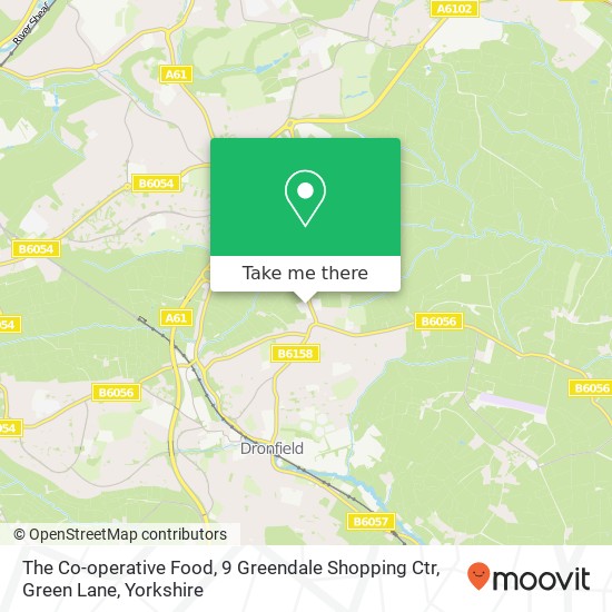 The Co-operative Food, 9 Greendale Shopping Ctr, Green Lane map