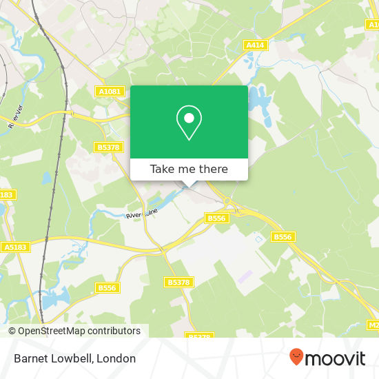 Barnet Lowbell, London Colney St Albans map