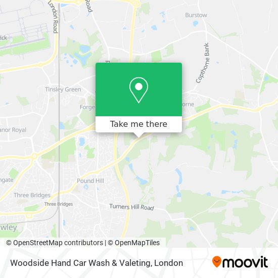 Woodside Hand Car Wash & Valeting map