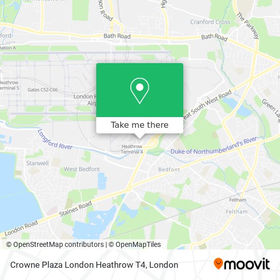 Crowne Plaza London Heathrow T4 map
