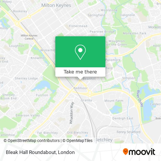 Bleak Hall Roundabout map