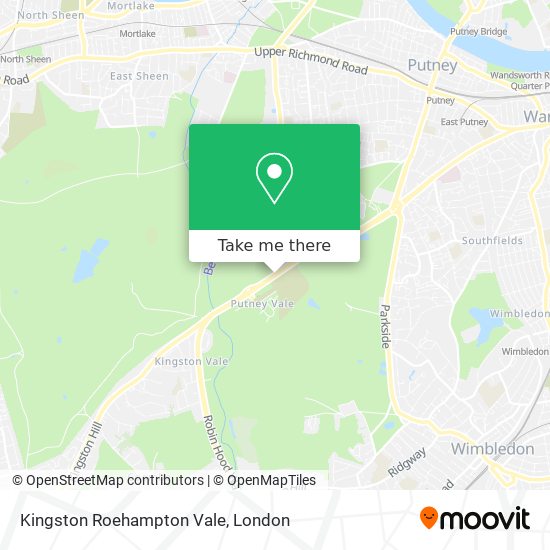 Kingston Roehampton Vale map