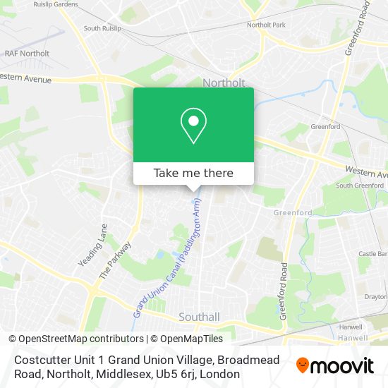 Costcutter Unit 1 Grand Union Village, Broadmead Road, Northolt, Middlesex, Ub5 6rj map