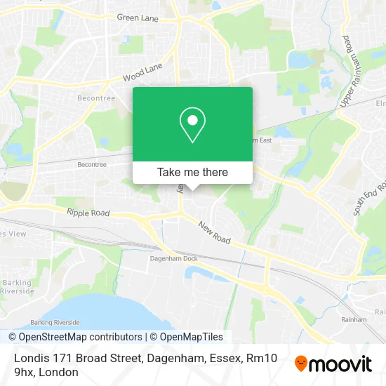 Londis 171 Broad Street, Dagenham, Essex, Rm10 9hx map