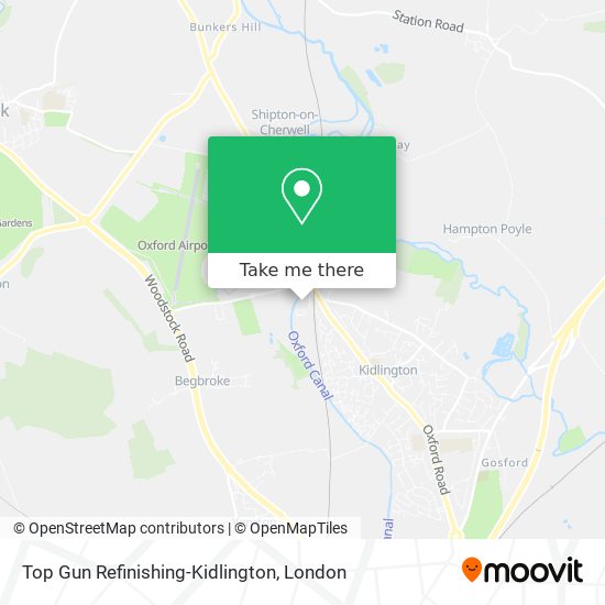 Top Gun Refinishing-Kidlington map