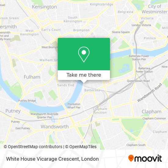 White House Vicarage Crescent map
