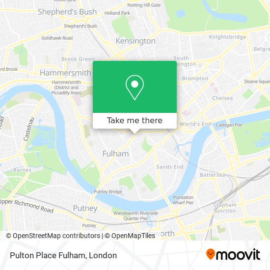 Pulton Place Fulham map