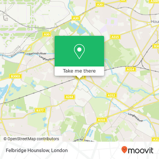 Felbridge Hounslow, Feltham Feltham map
