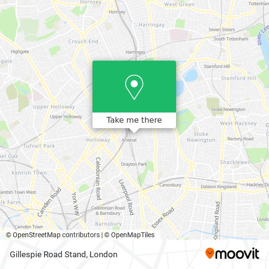 Gillespie Road Stand map