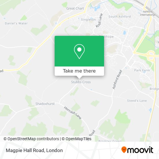 Magpie Hall Road map